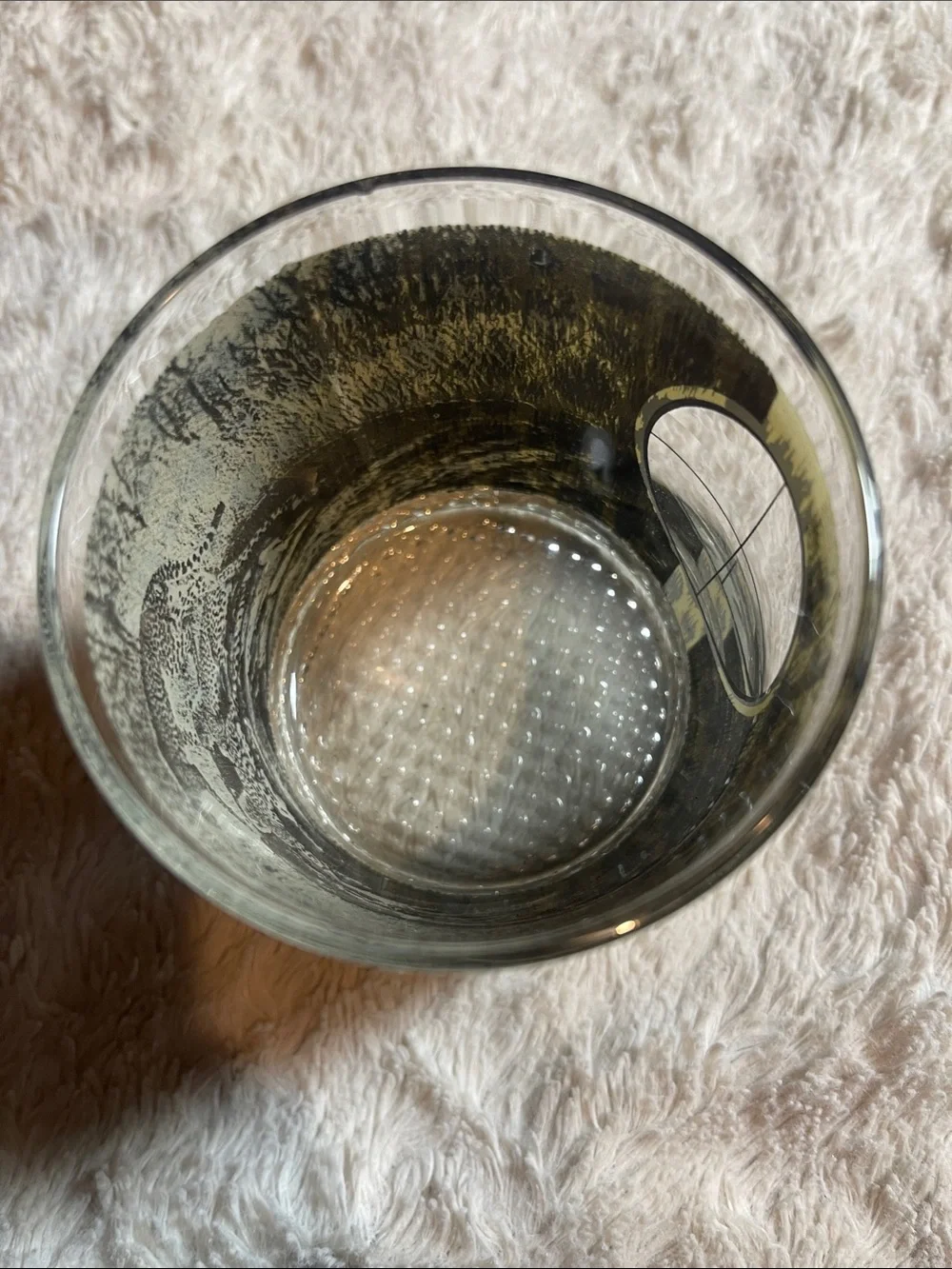 Leopard-Pattern Glass in Black and Cream